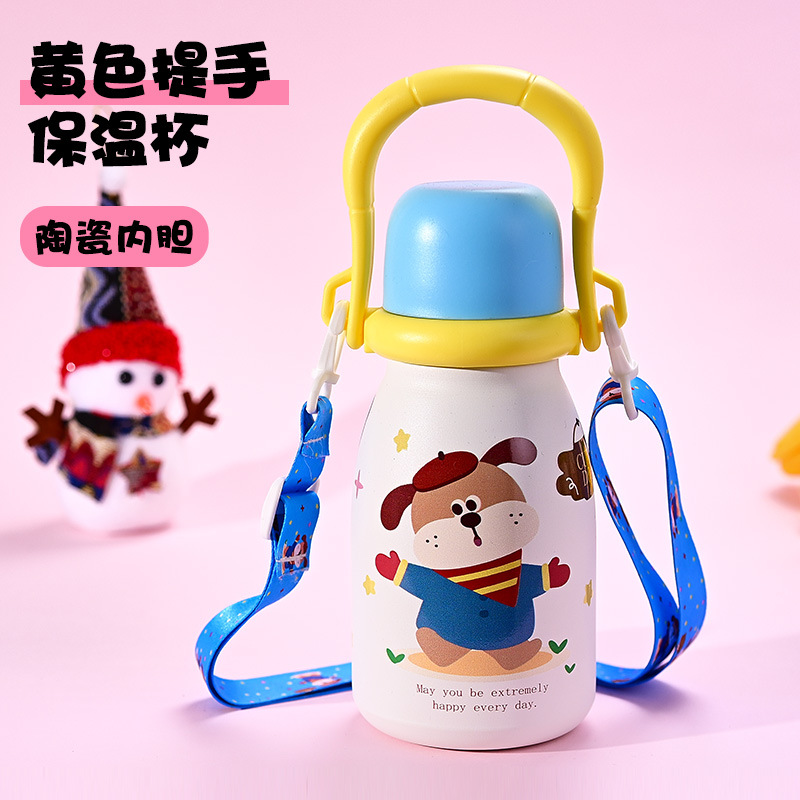 New 316 stainless steel large capacity thermos cup, stylish design, suitable for women and children, creative and portable, perfect for three different drinking needs. - Ảnh 9